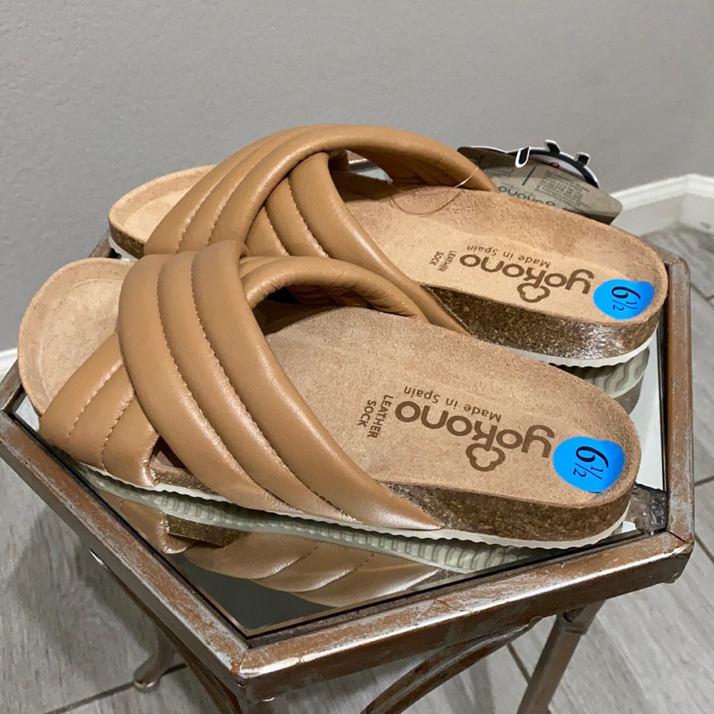 Yokono Made in Spain Leather Sandals Nude